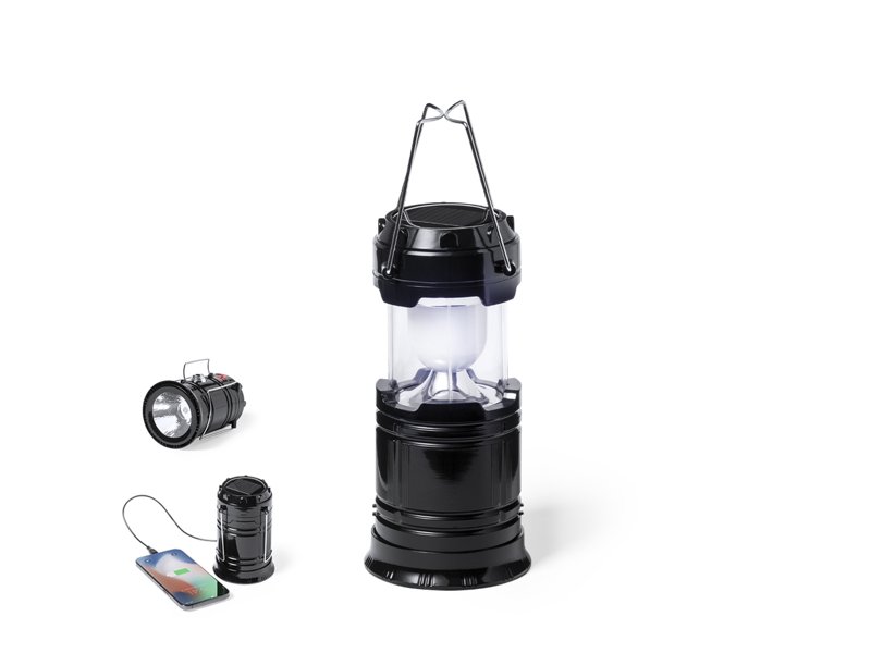 Compacte Mufar powerbank 8.000 mAh met geïntegreerde lamp bedrukt met logo relatiegeschenk