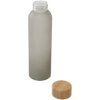 Lume 500 ml fles van mat natronkalkglas met bamboe deksel