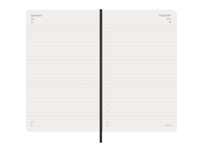 Moleskine dag-agenda voor 12 maanden met zachte kaft Moleskine dag-agenda voor 12 maanden met zachte kaft