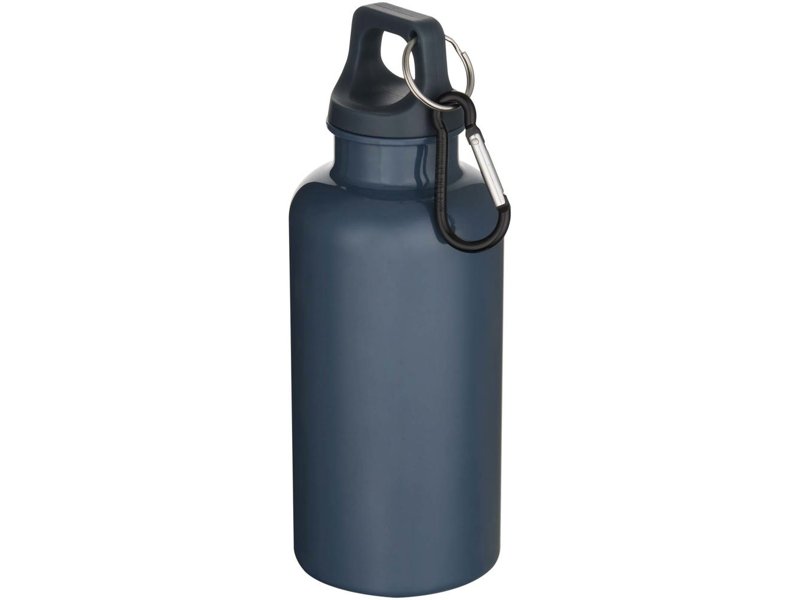 Oregon 400 ml effen waterfles van RCS gecertificeerd gerecycled plastic met karabijnhaak Oregon 400 ml effen waterfles van RCS gecertificeerd gerecycled plastic met karabijnhaak