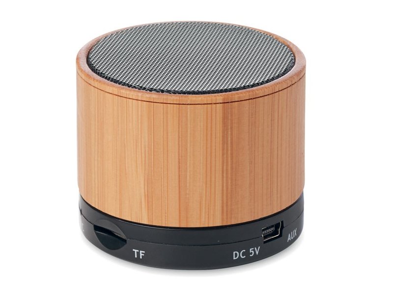 Round Bamboo speaker bedrukken | Jouw relatiegeschenk & promotieartikel