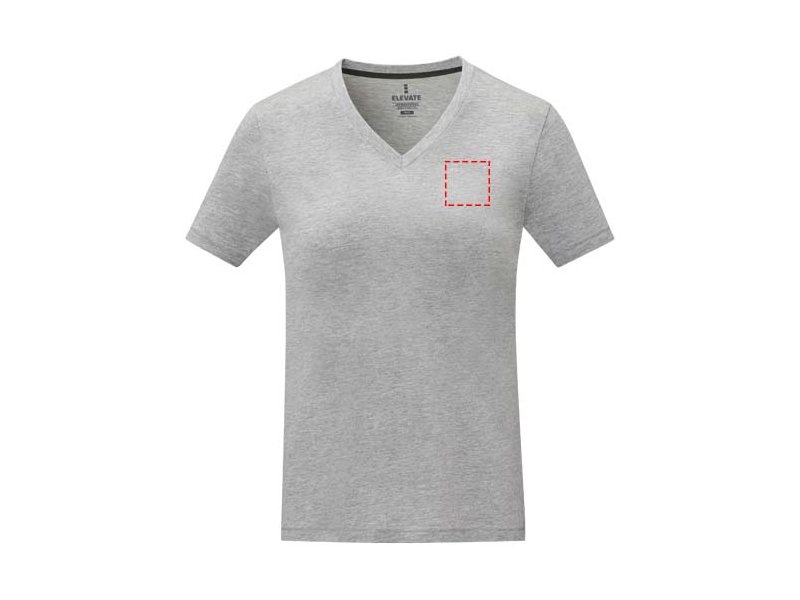 Somoto Dames T-shirt met V-hals en korte mouwen