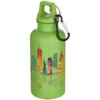 Oregon 400 ml effen waterfles van RCS gecertificeerd gerecycled plastic met karabijnhaak Oregon 400 ml effen waterfles van RCS gecertificeerd gerecycled plastic met karabijnhaak