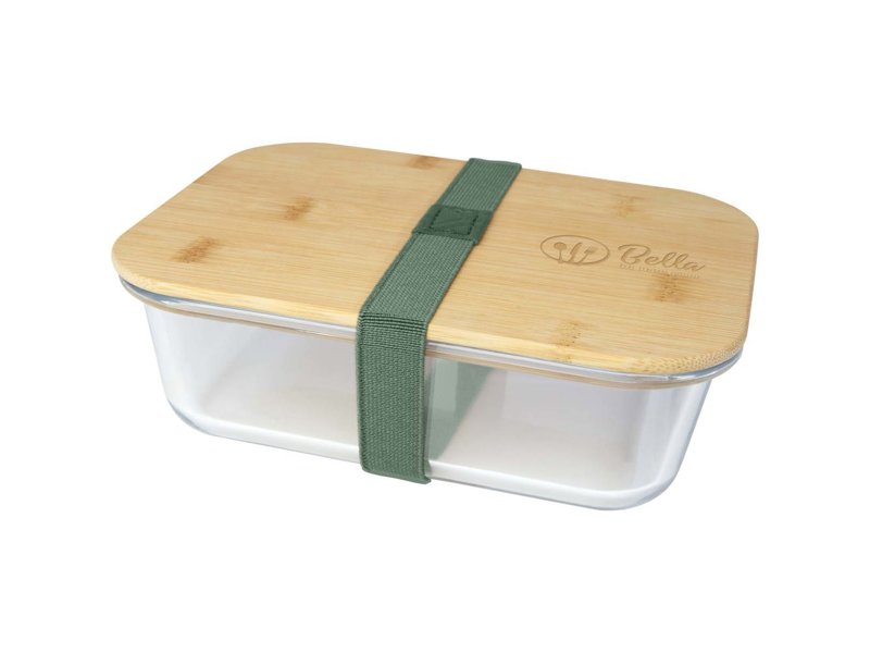 Roby glazen lunchtrommel met bamboe deksel