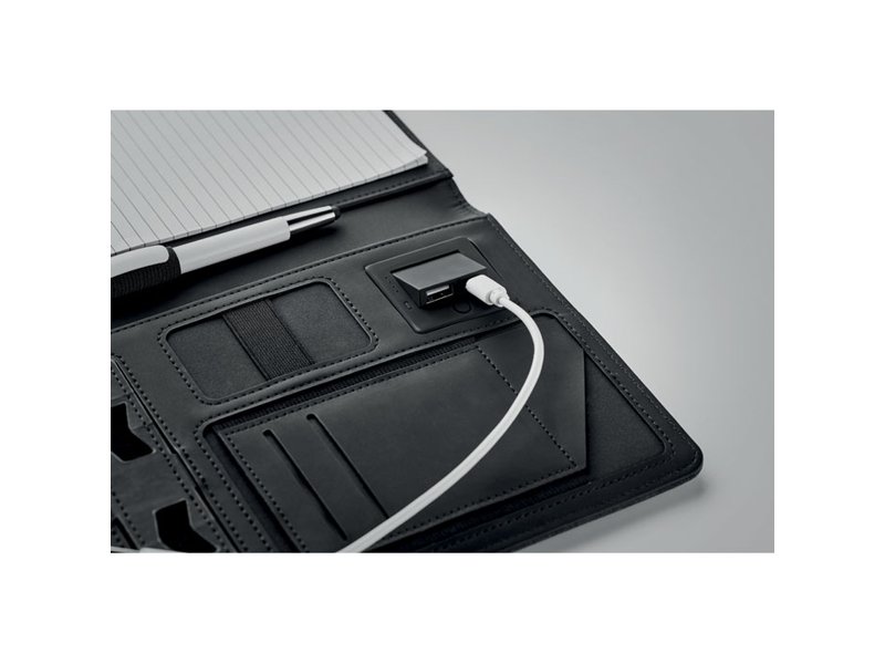 Powerbank schrijfmap A5