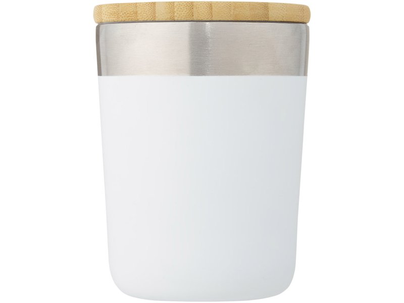 Lagan koperen vacuüm geïsoleerde roestvrijstalen beker van 330 ml met bamboe deksel