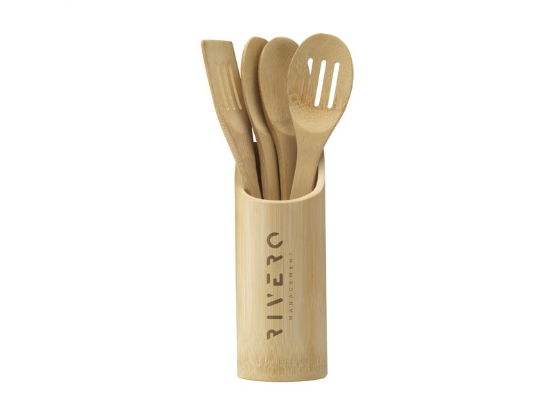 Bamboo cooking set keukengerei