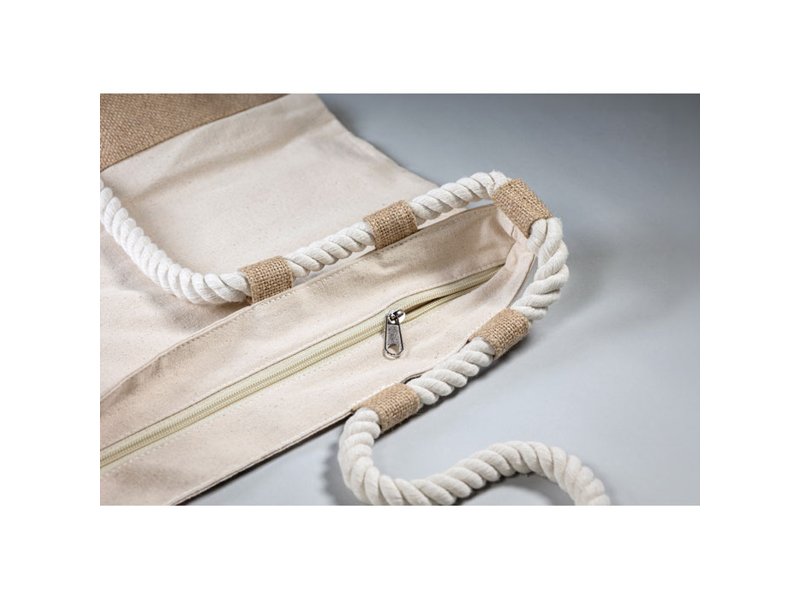 MAKENKE - Strandtas canvas/jute