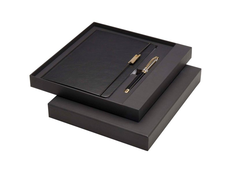 Legato set met A5 notitieboek en rollerbalpen (blauwe inkt) Legato set met A5 notitieboek en rollerbalpen (blauwe inkt)