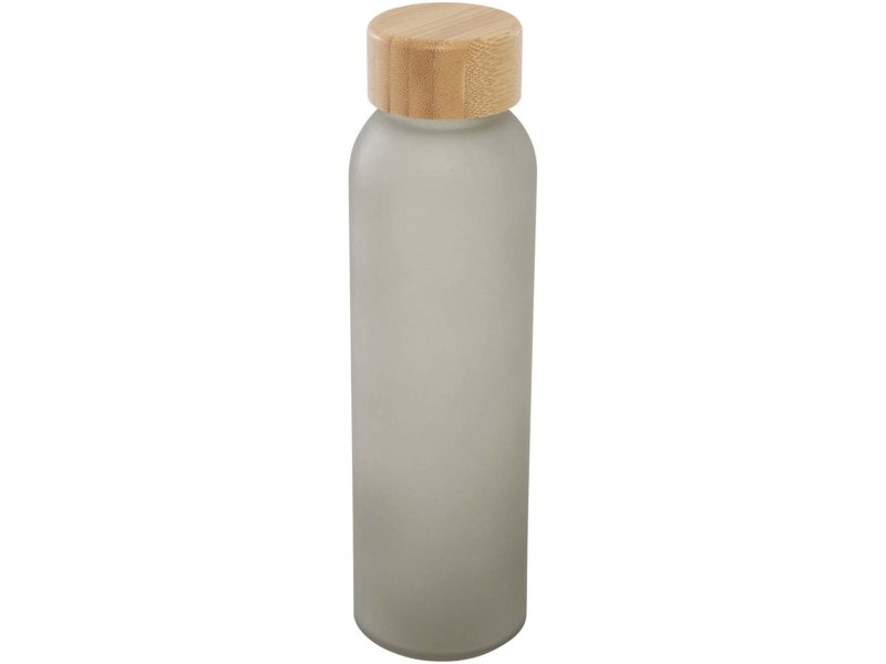 Lume 500 ml fles van mat natronkalkglas met bamboe deksel