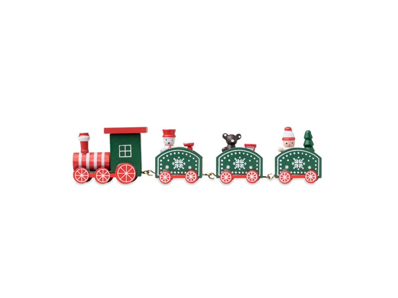 JUNA - Houten decoratie kersttrein