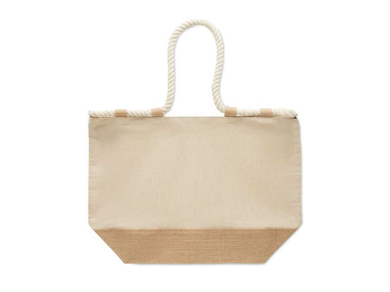 MAKENKE - Strandtas canvas/jute
