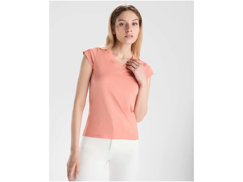 Victoria damesshirt met V-hals en korte mouwen