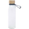 Porto 500 ml glazen waterfles met siliconen handgreep en bamboe deksel