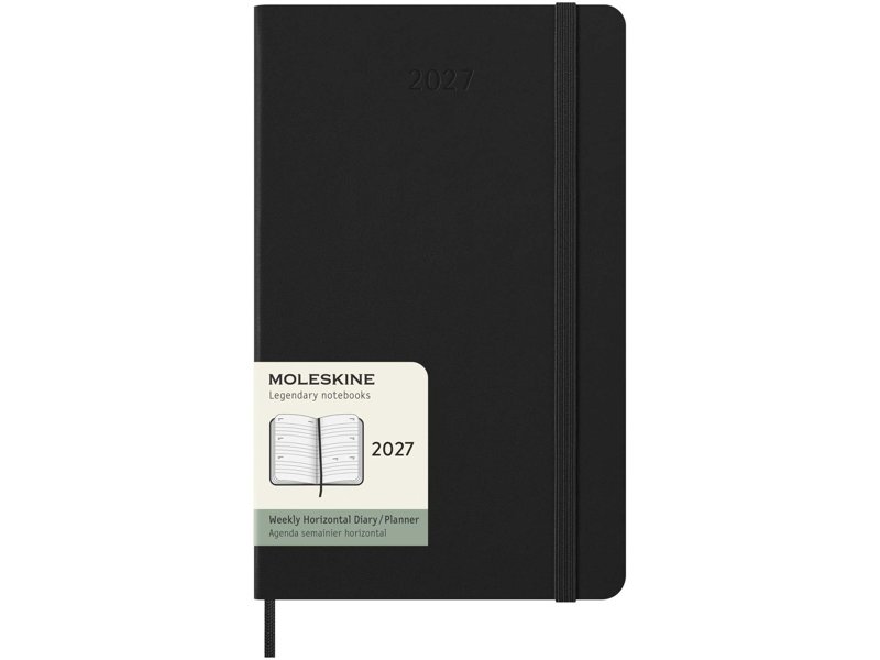 Moleskine horizontale week-agenda voor 12 maanden met harde kaft L Moleskine horizontale week-agenda voor 12 maanden met harde kaft L