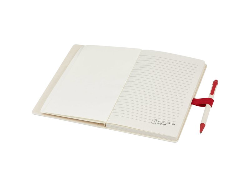Dairy Dream set van referentie A5 notitieboek en balpen gemaakt van gerecyclede melkpakken Dairy Dream set van referentie A5 notitieboek en balpen gemaakt van gerecyclede melkpakken