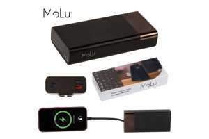Krachtige Marbella powerbank van MoLu relatiegeschenk laten bedrukken met logo