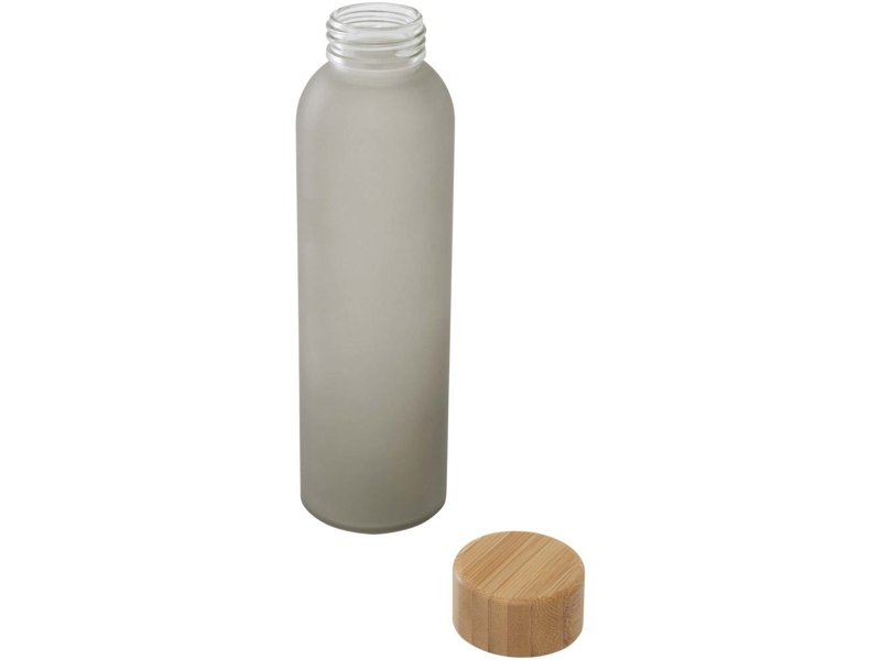 Lume 500 ml fles van mat natronkalkglas met bamboe deksel