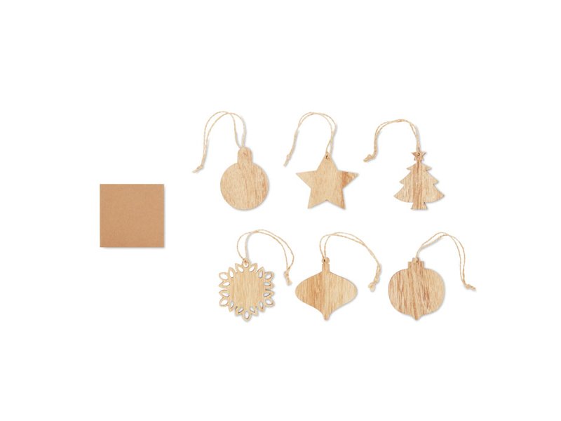 CHRISET - Houten kerstversiering set