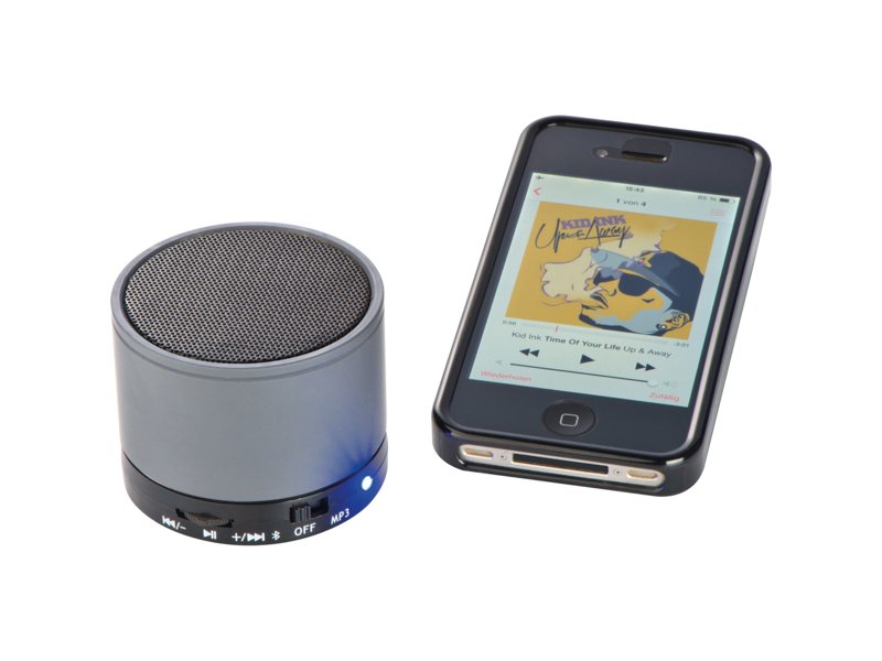 Mini Bluetooth luidspreker met USB aansluiting bedrukken | Jouw relatiegeschenk & promotieartikel