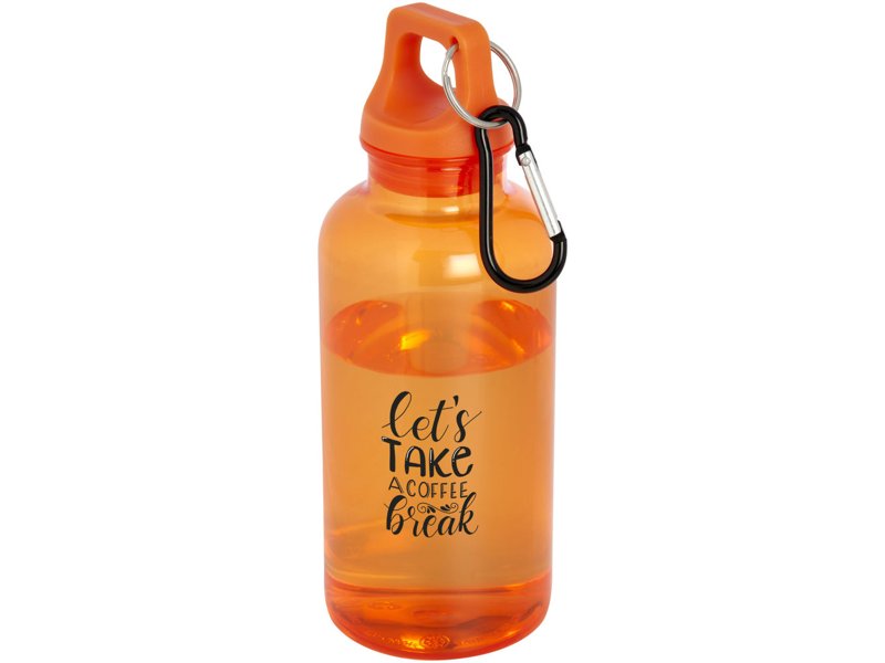Oregon 400 ml waterfles van RCS-gecertificeerd gerecycled plastic met karabijnhaak
