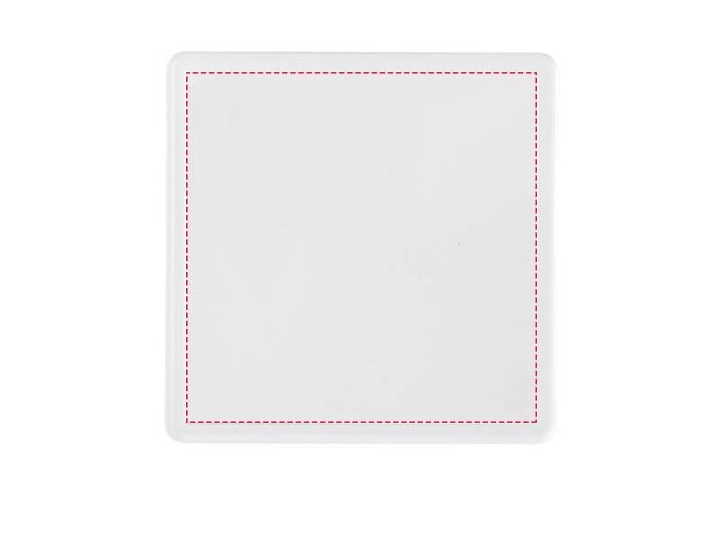 Ellison vierkante kunststof onderzetter met papieren inlay