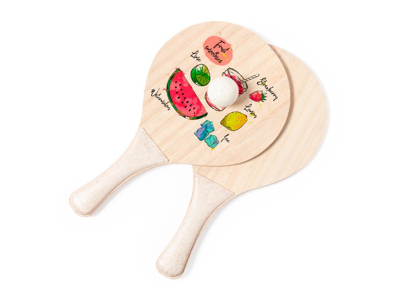 Sublimatie Strand Rackets Zaxia bedrukken | Full colour strandrackets met logo