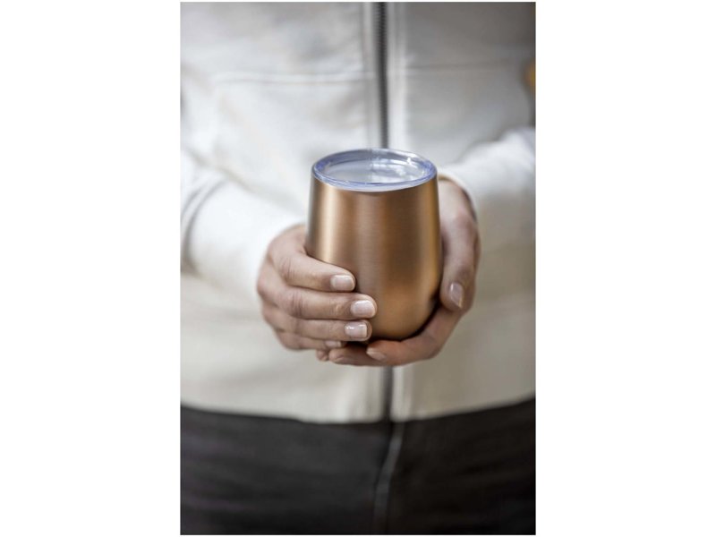 Corzo 350 ml RCS-gecertificeerde koperen beker met vacuümisolatie van gerecycled roestvrij staal
