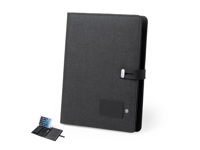 Stijlvolle organizer met powerbank Weston relatiegeschenk laten bedrukken