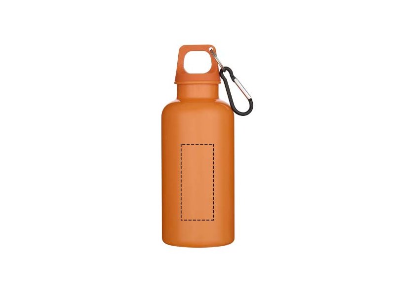 Oregon 400 ml effen waterfles van RCS gecertificeerd gerecycled plastic met karabijnhaak Oregon 400 ml effen waterfles van RCS gecertificeerd gerecycled plastic met karabijnhaak