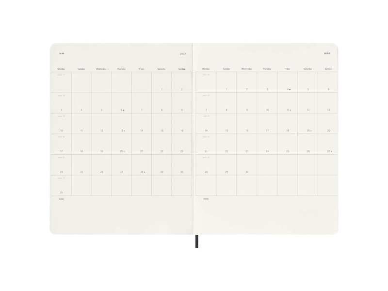 12M week agenda XL met zachte kaft