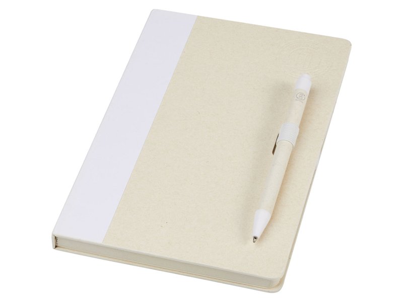 Dairy Dream set van referentie A5 notitieboek en balpen gemaakt van gerecyclede melkpakken Dairy Dream set van referentie A5 notitieboek en balpen gemaakt van gerecyclede melkpakken
