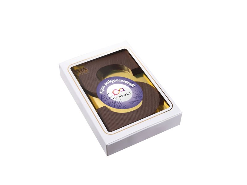 Alfabetletter Puur 200 Gram met Logo | Luxe Chocoladeletter