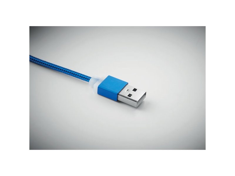 Sleutelhanger met oplaadkabel blauw