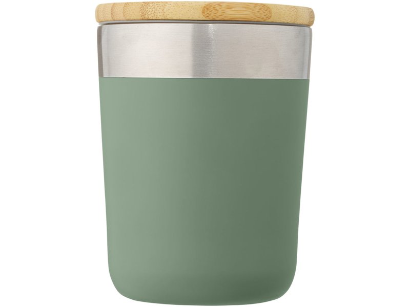 Lagan koperen vacuüm geïsoleerde roestvrijstalen beker van 330 ml met bamboe deksel