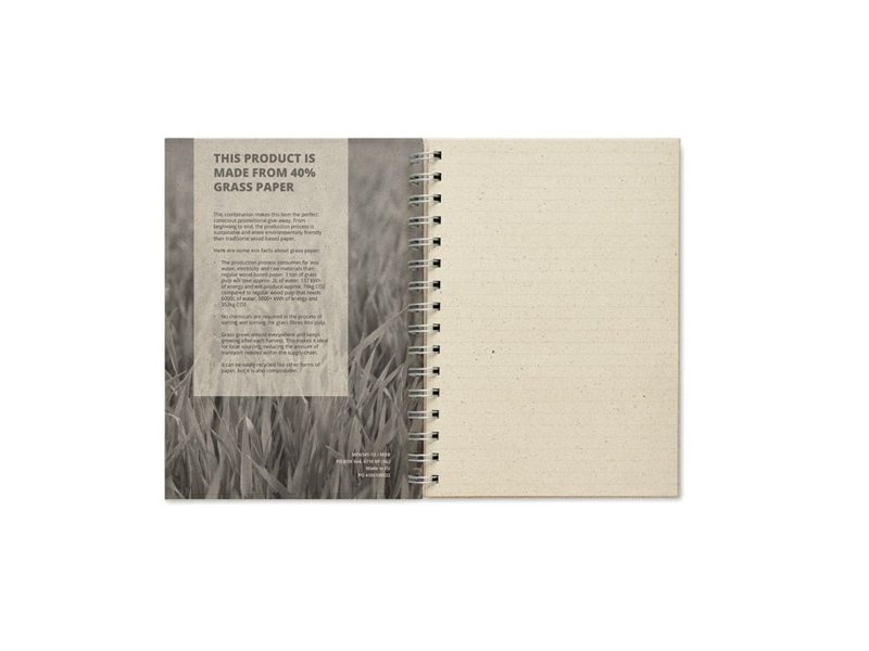 GRASS BOOK - A5 notitieboek graspapier