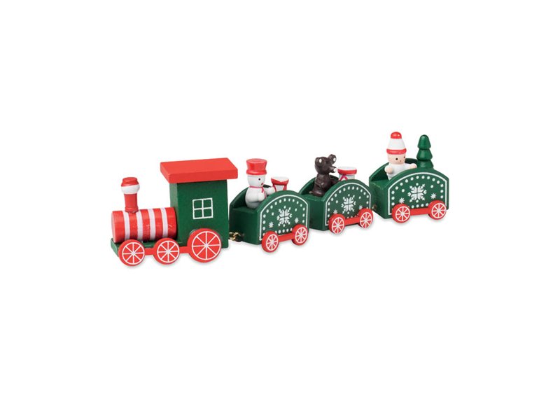 JUNA - Houten decoratie kersttrein