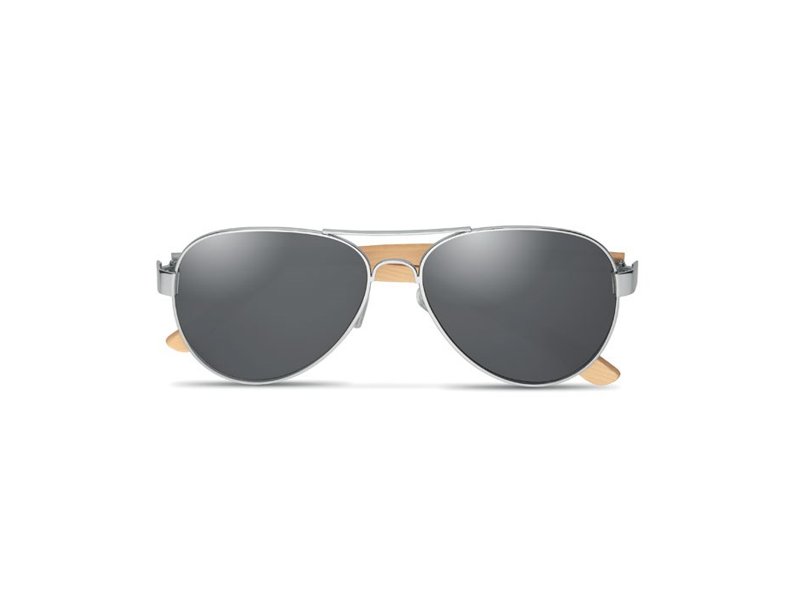 Honiara Zonnebril laten personaliseren – Spiegelglazen & bamboe promotiezonnebril | GiftsDirect