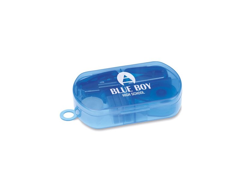 Bureauset in kunststof doosje