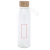 Porto 500 ml glazen waterfles met siliconen handgreep en bamboe deksel