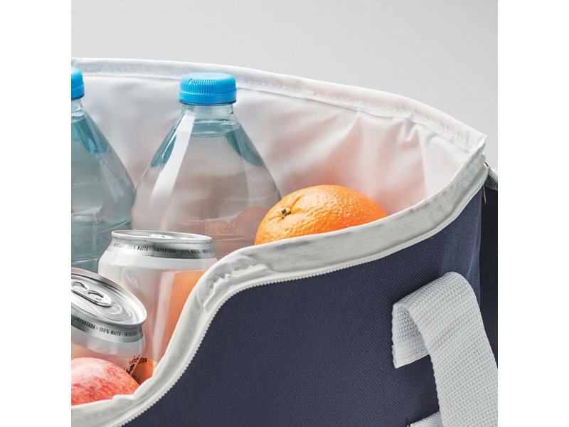 Polyester koeltas grijs-zilver