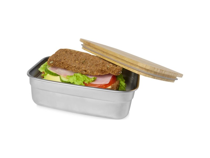 Tite roestvrijstalen lunchtrommel met bamboe deksel