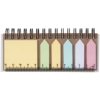 Spinner notitieboek met gekleurde sticky notes