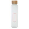 Lume 500 ml fles van mat natronkalkglas met bamboe deksel