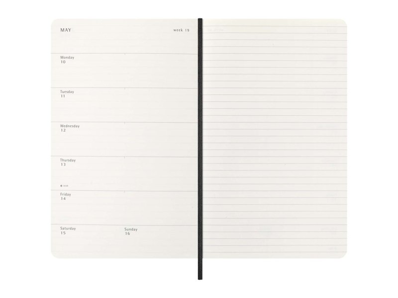 Moleskine week-agenda voor 12 maanden met zachte kaft L