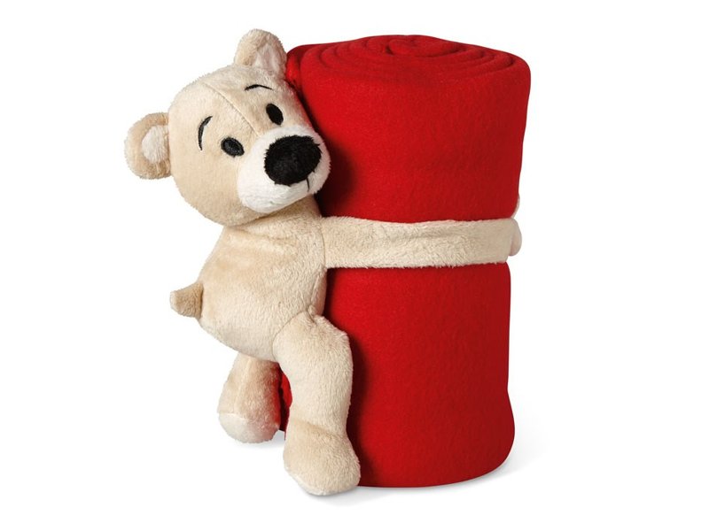 Fleece deken met beer Fleece deken met beer