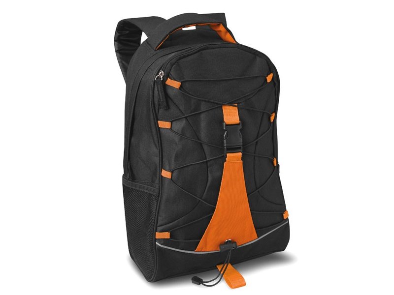 Polyester rugzak met gekleurde accenten