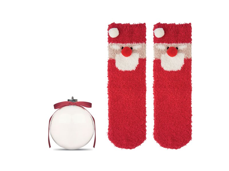 SNUG M - Kerstman sokken balornament