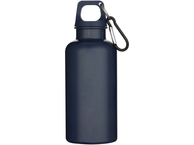 Oregon 400 ml effen waterfles van RCS gecertificeerd gerecycled plastic met karabijnhaak Oregon 400 ml effen waterfles van RCS gecertificeerd gerecycled plastic met karabijnhaak