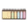 Spinner notitieboek met gekleurde sticky notes